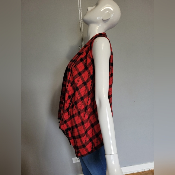 Anthropologie Elevenses Buffalo Plaid Vest, VGUC, Size S - Picture 5 of 8